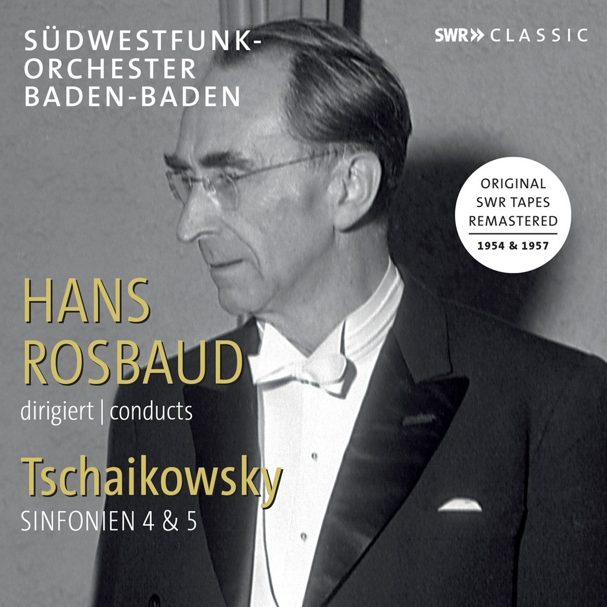 Afbeelding van SWR Sinfonieorchester Baden-Baden und Freiburg, Hans Rosbaud - Tschaikowsky: Symphony No.4 & 5