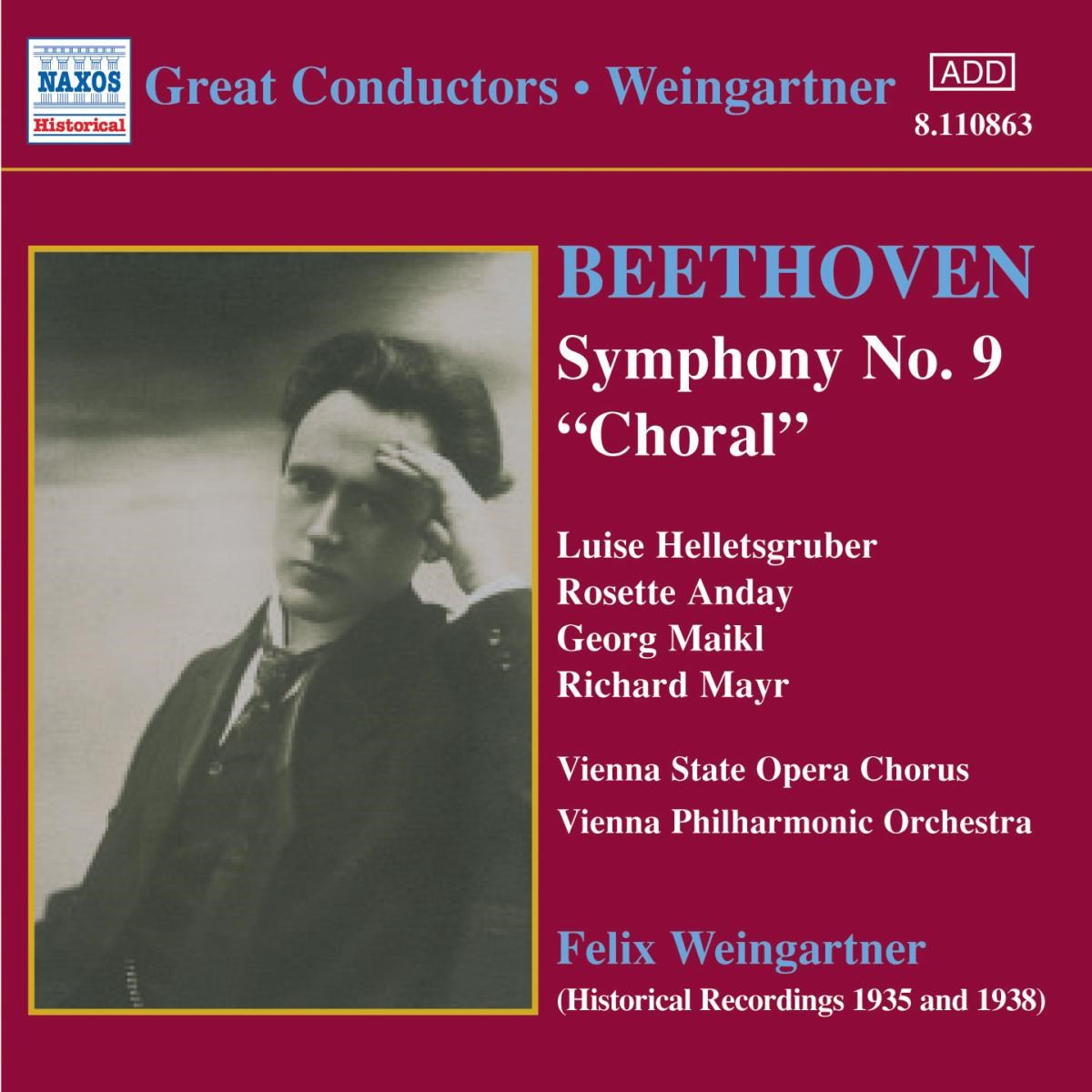 Afbeelding van Luise Helletsgruber, Vienna Philharmonic Orchestra, Felix Weingartner - Beethoven: Symphony No.9 Choral
