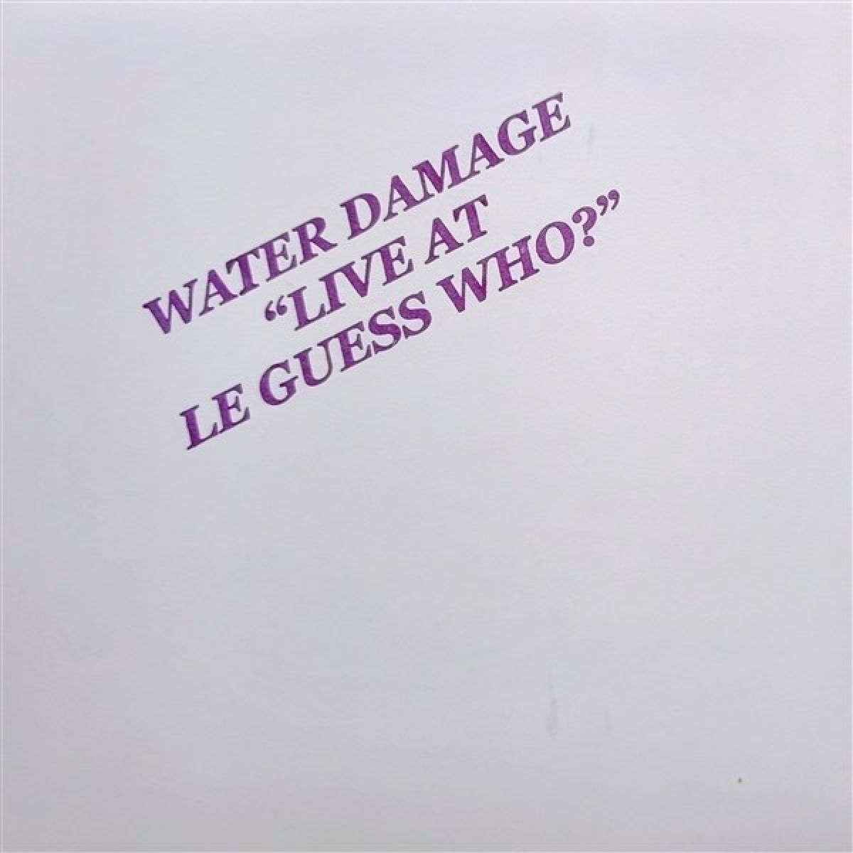 Afbeelding van Water Damage - Live At Le Guess Who?