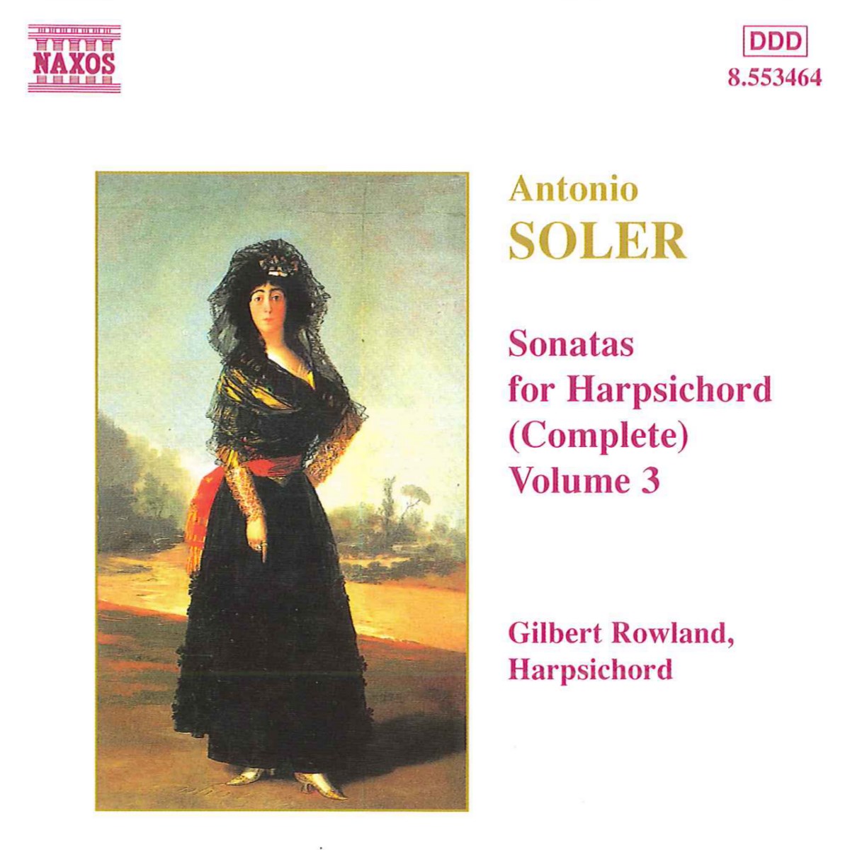 Afbeelding van Gilbert Rowland - Soler: Harpsichord Sonatas 3