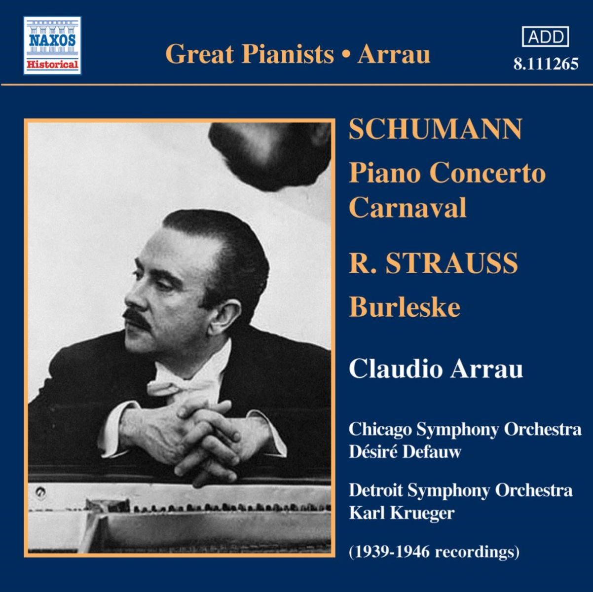Afbeelding van Claudio Arrau - Burlesque | Piano Concerto | Carnav