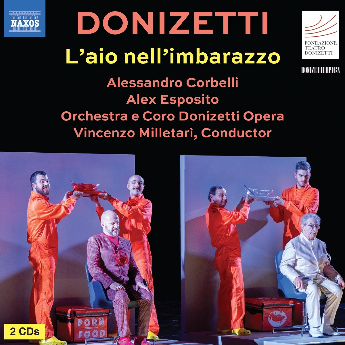 Alessandro Corbelli, Alex Esposito, Francesco Lucii, Marilena Ruta, Lorenzo Martelli, Caterina Dellaere, Lorenzo Liberali, Donizetti Opera Choir, Hana Lee, Donizetti Opera Orchestra, Vincenzo Milletari - Donizetti: L'aio Nell'imbarazzo