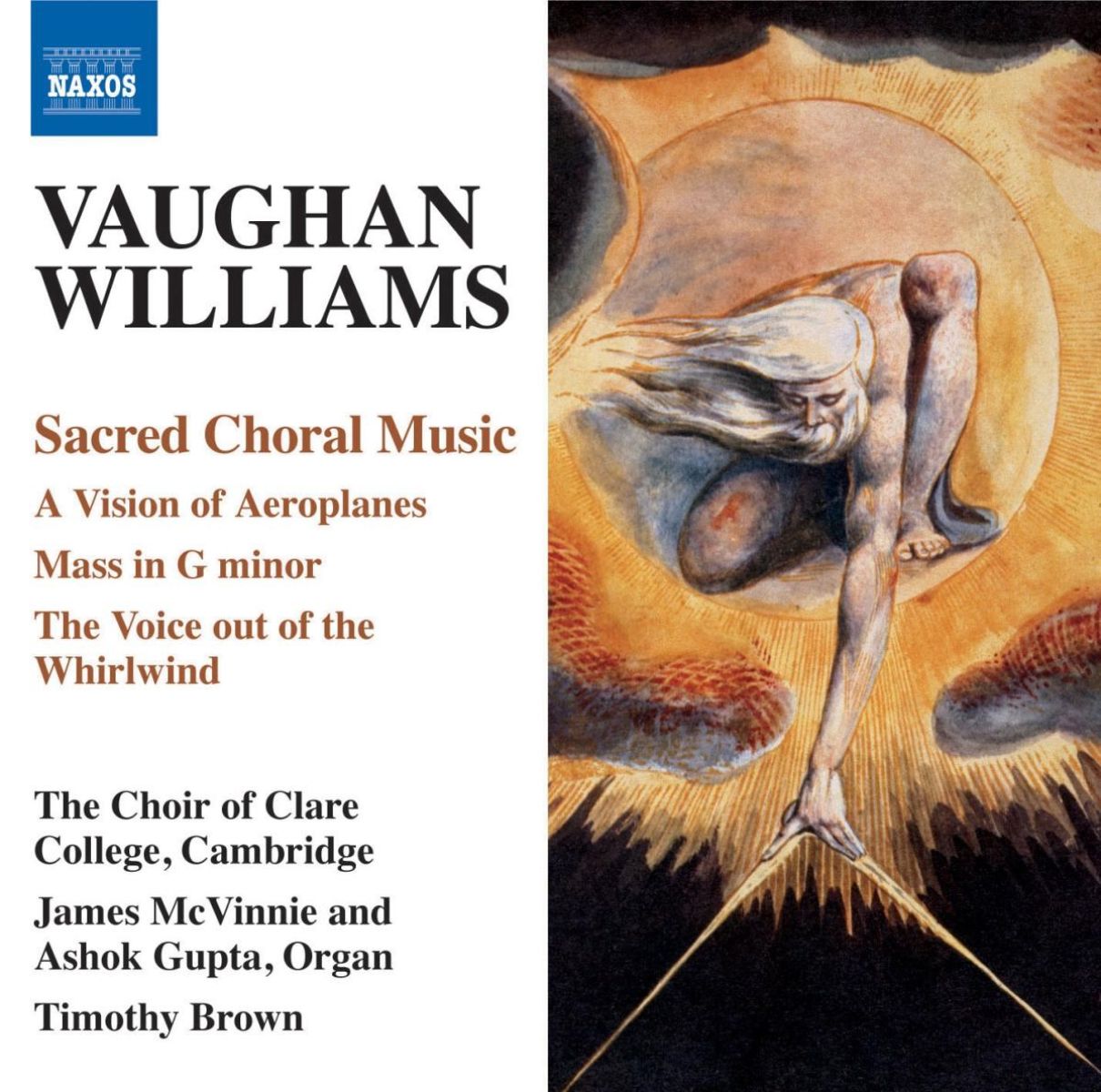 Afbeelding van Choir Of Clare College Cambridge, James McVinnie, Ashok Gupta, Timothy Brown - Vaughan Williams: Sacred Choral Music