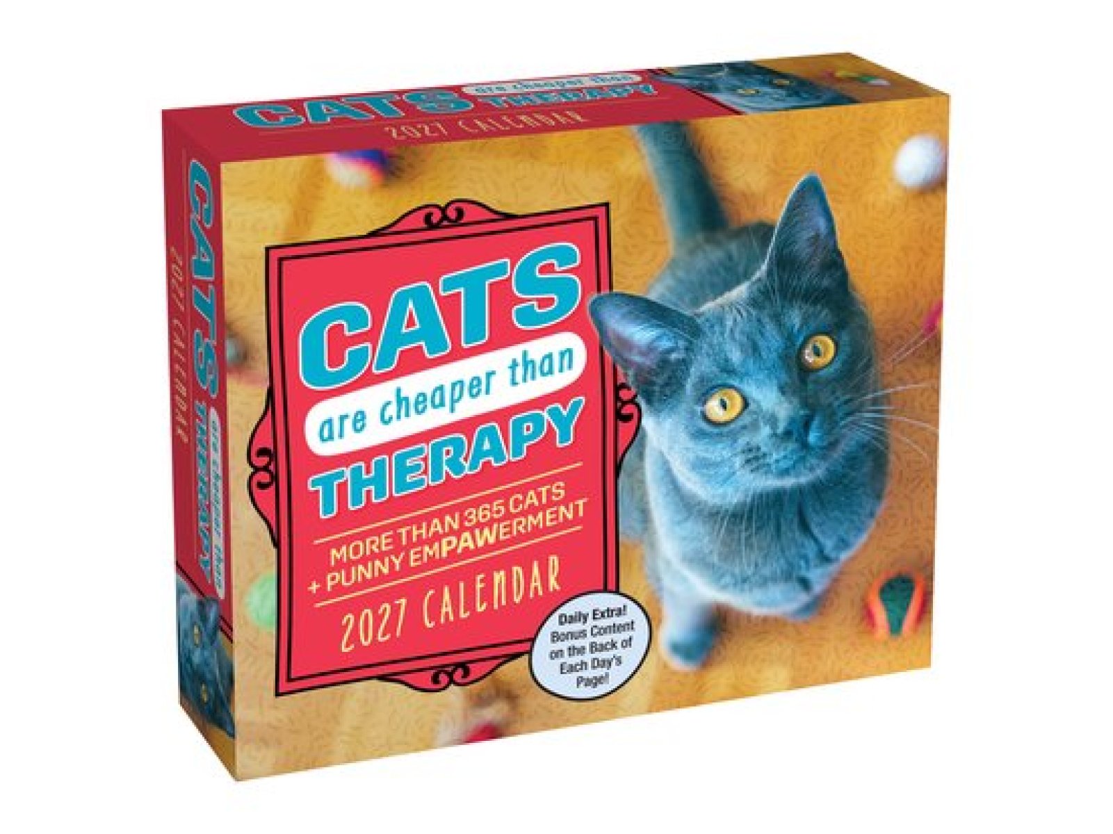 Afbeelding van Boxed scheurkalender 2027 - Cats Are Cheaper Than Therapy