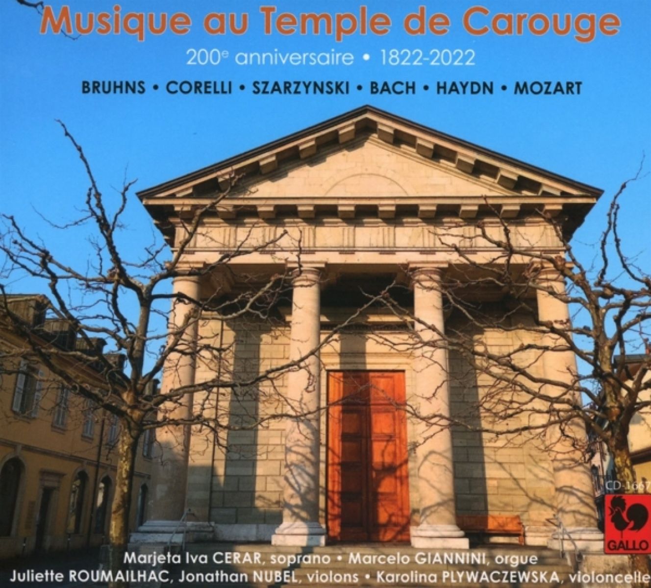 Afbeelding van Musique Au Temple De Carouge - Bruhns, Corelli, Szarzynski, Bach, Haydn, Mozart