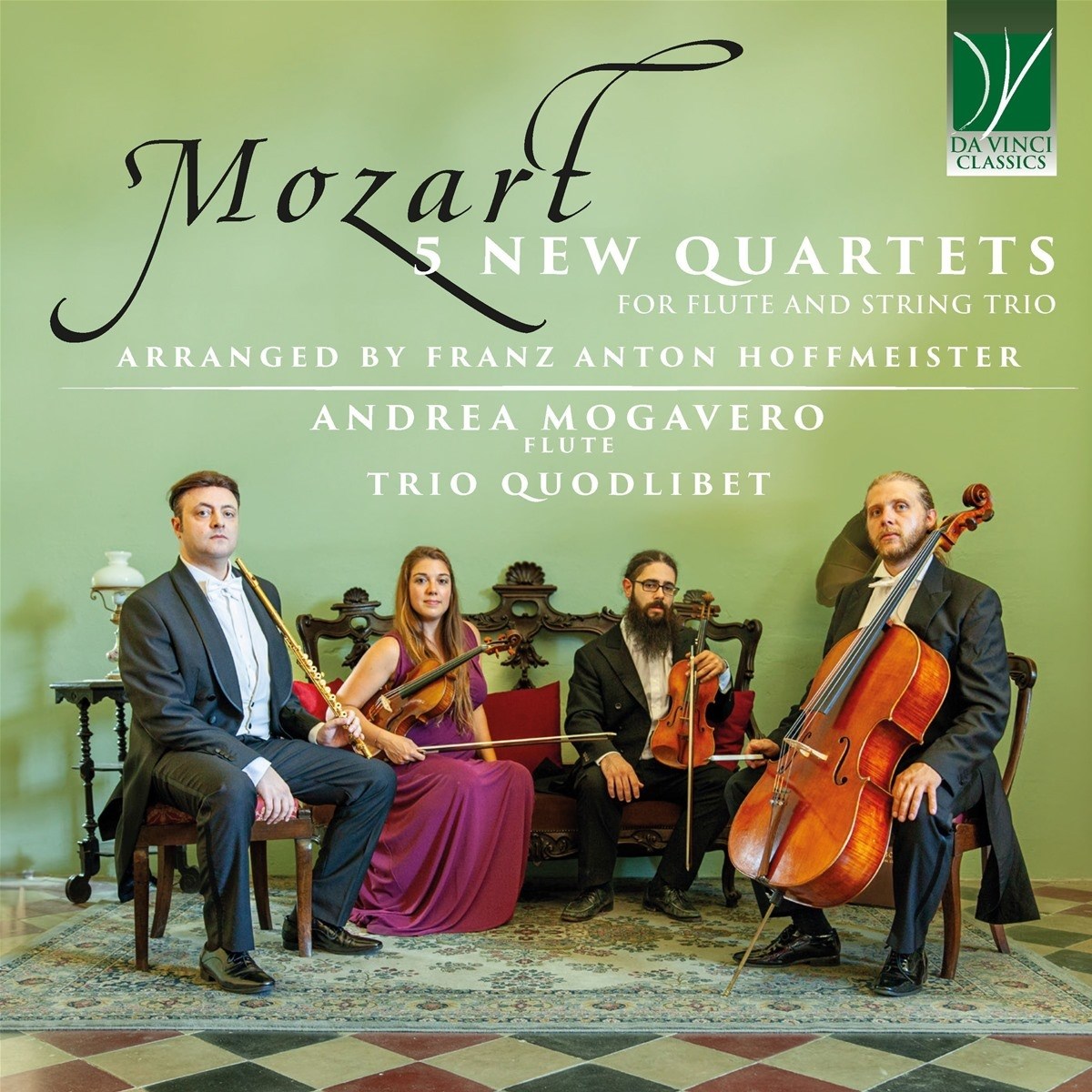 Afbeelding van Andrea Mogavero & Trio Quodlibet - Mozart - 5 New Quartets For Flute And String Trio
