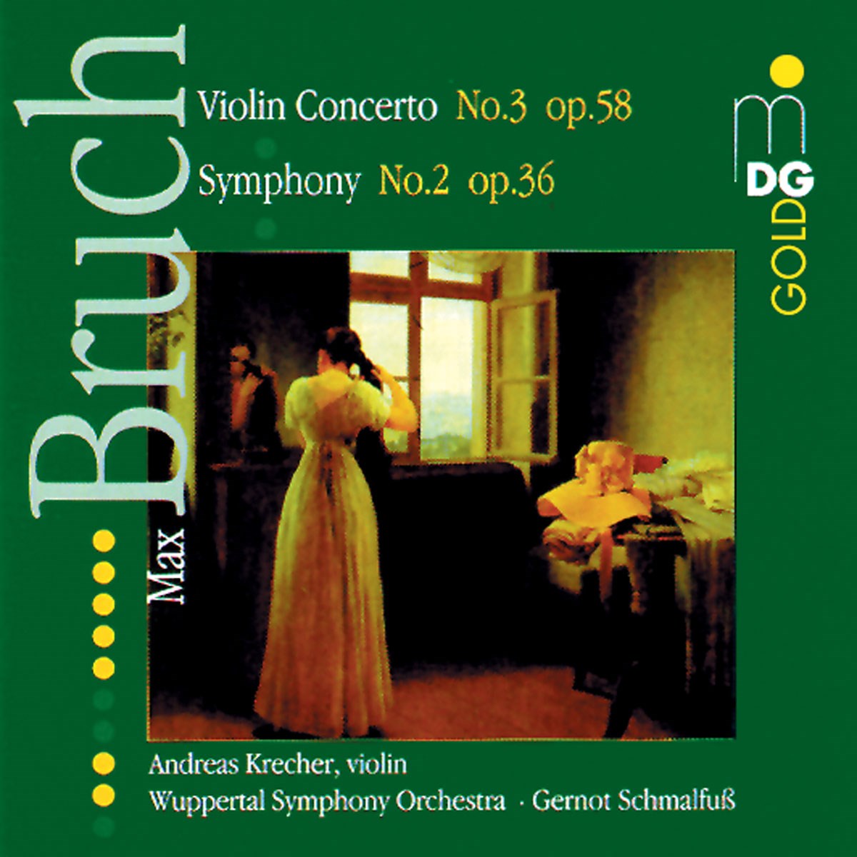 Afbeelding van Andreas Krecher, Wuppertal Symphony Orchestra, Gernot Schmalfuß - Bruch: Violin Concerto No.3, Op.58 | Symphony No.2, Op.36