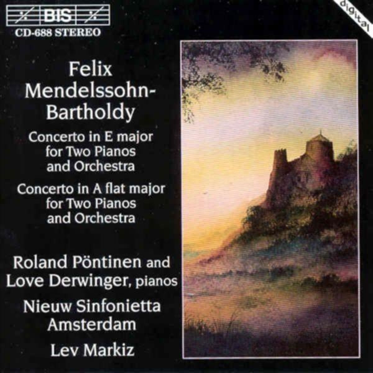 Afbeelding van Roland Pöntinen, Love Derwinger, Nieuw Sinfonietta Amsterdam - Mendelssohn: Concerto In E Major | A flat Major