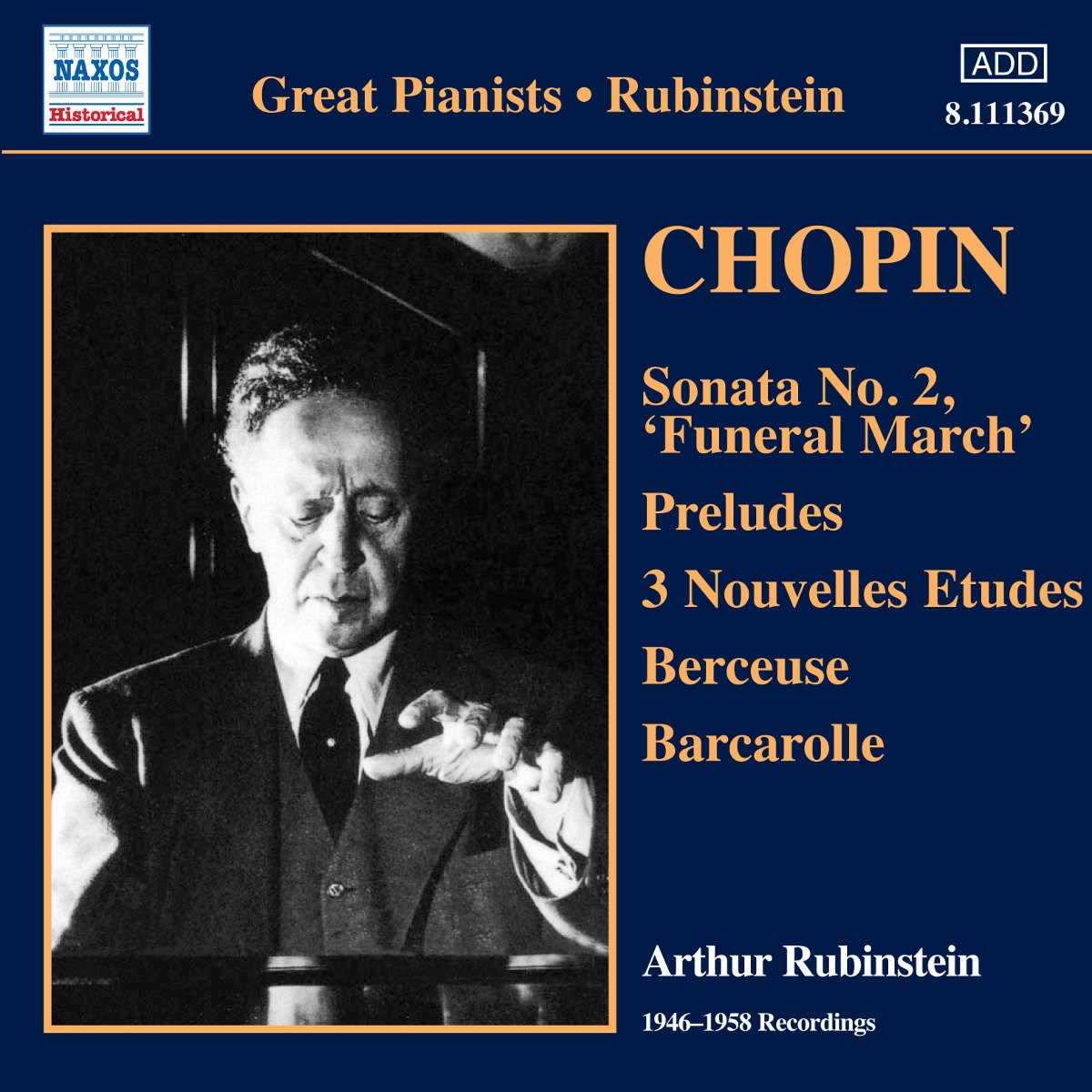 Arthur Rubinstein - Chopin: Piano Sonata No. 2 | 24 Preludes | 3 Nouvelles Etudes