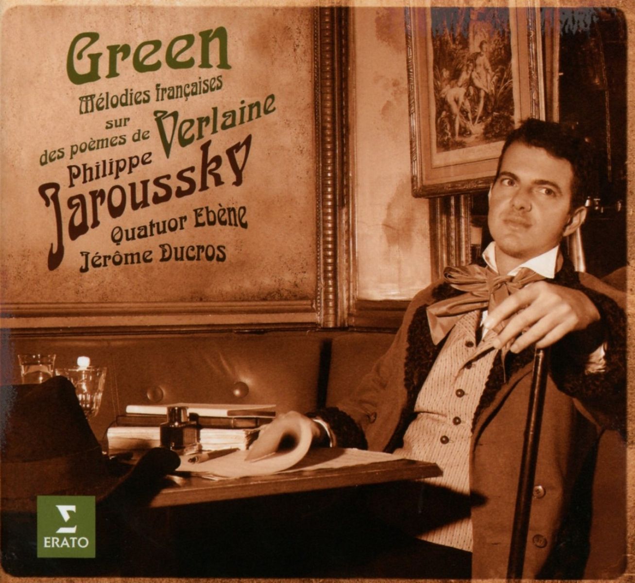 Afbeelding van Philippe Jaroussky, Quatuor Ebène, Jérôme Ducros - Green : Mélodies Françaises Sur Des Poèmes De Verlaine