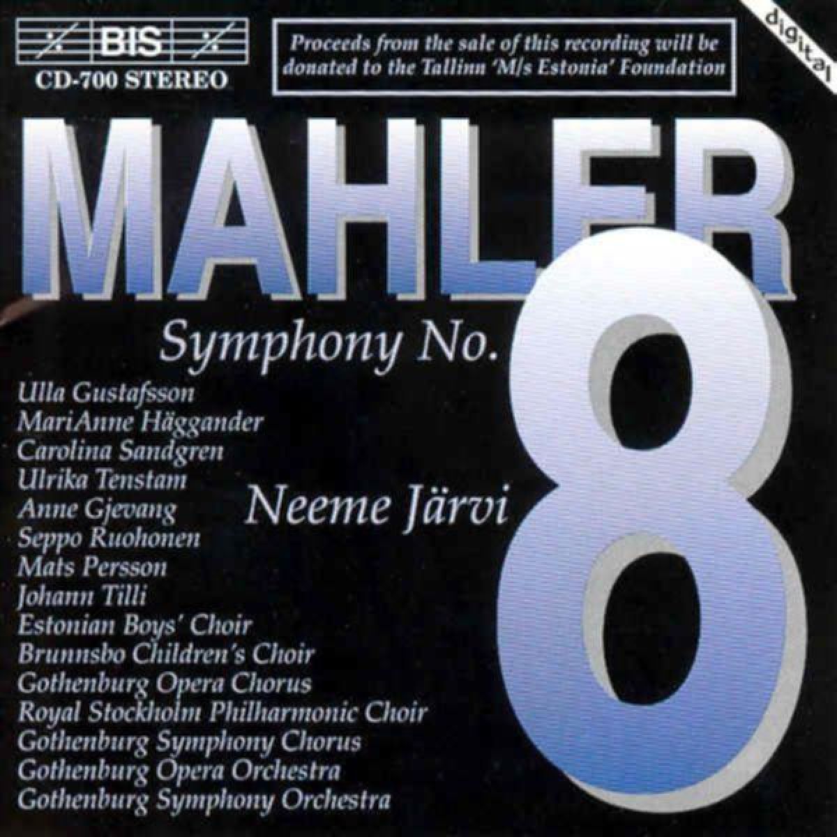 Afbeelding van Neeme Järvi - Mahler: Symphony No. 8 In E Flat Major