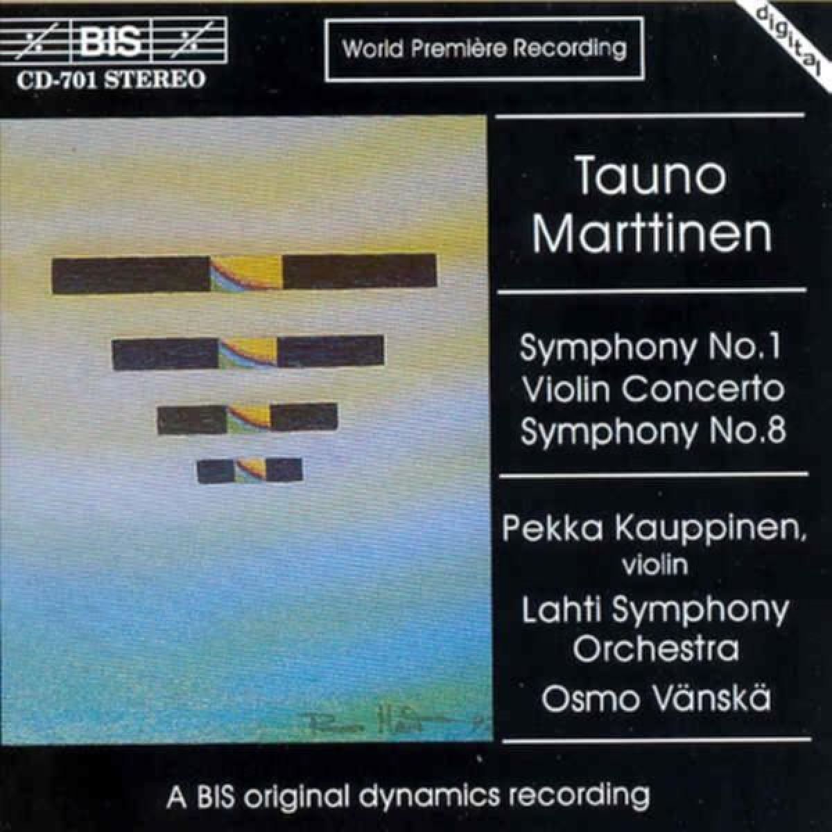 Afbeelding van Pekka Kauppinen, Lahti Symphony Orchestra,Osmo Vänskä - Marttinen: Symphony No.1/Violin Concerto/Symphony No.8