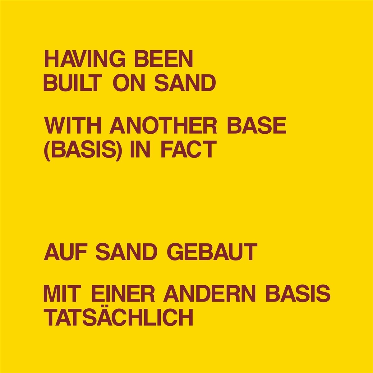 Afbeelding van Dickie Landry & Lawrence Weiner - Having Been Built On Sand