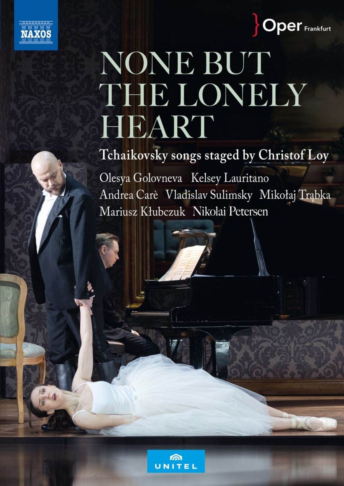 Afbeelding van Olesya Golovneva, Vladislav Sulimsky, Kelsey Lauritano - None But The Lonely Heart, Tchaikovsky Songs Staged by Christof Loy