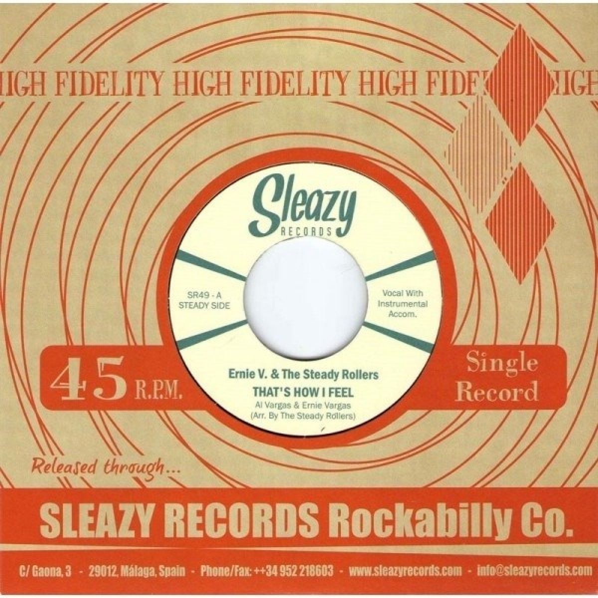 Afbeelding van Ernie Vargas & The Steady Rollers - Love My Baby/ That's How I Feel