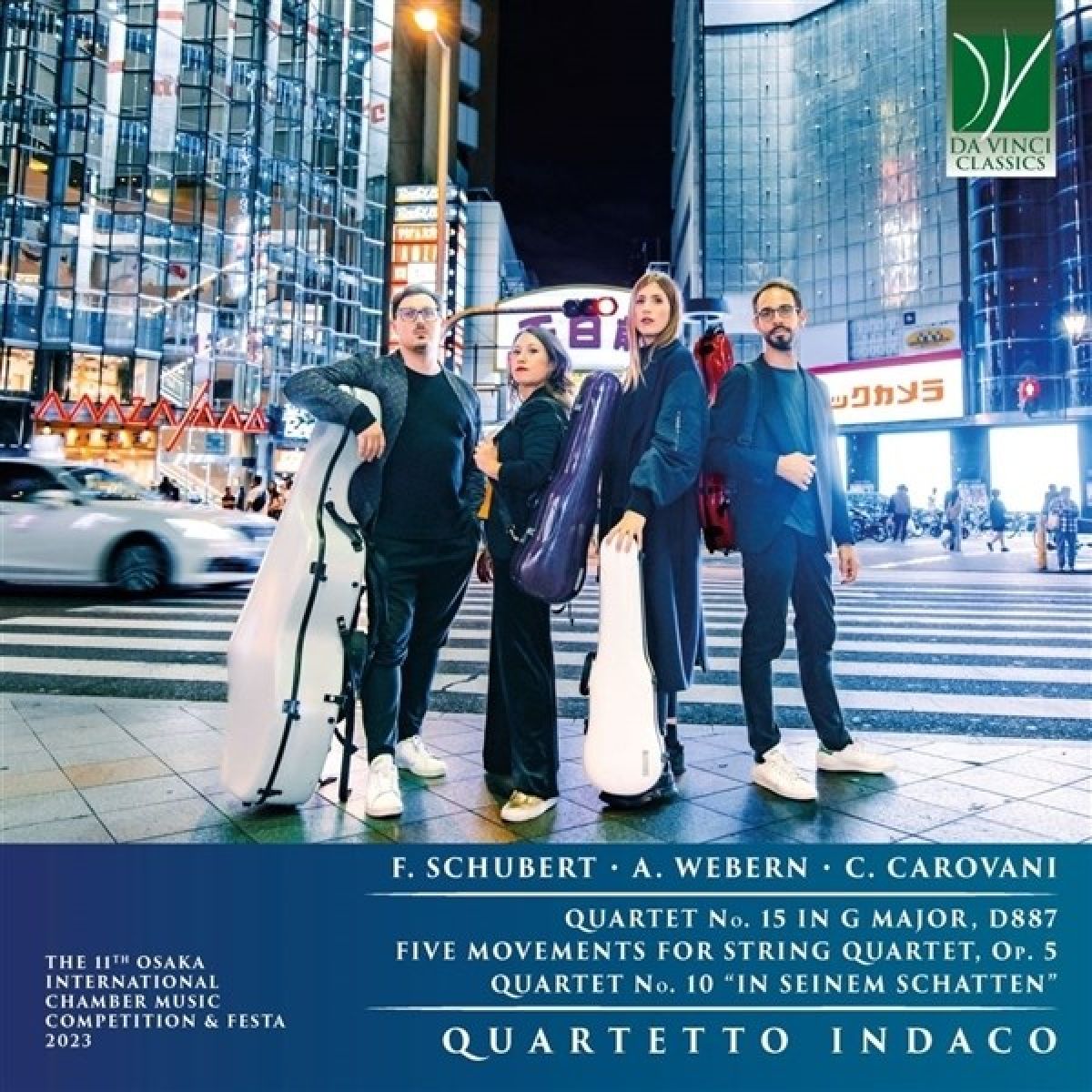 Afbeelding van Quartetto Indaco - Schubert, Webern & Carovani: Quartet No. 15