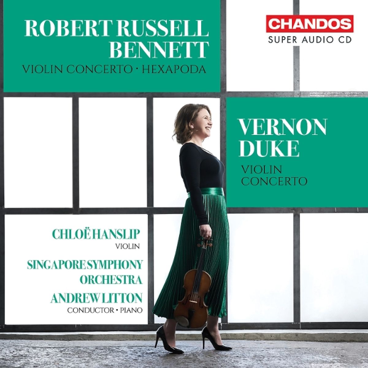 Afbeelding van Singapore Symphony Orchestra, Andrew - Bennett: Duke Violin Concertos