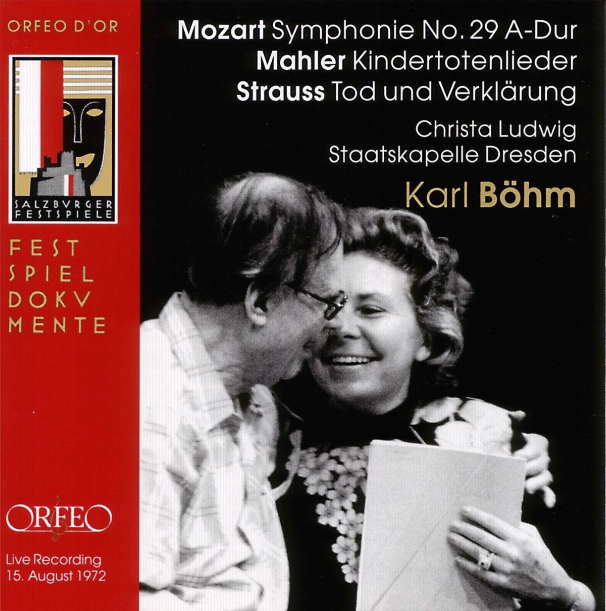 Afbeelding van Christa Ludwig, Staatskapelle Dresden, Karl Böhm - Mozart: Symphonie No.29 | Mahler: Kindertotenlieder | Strauss: Tod Und Verklärung