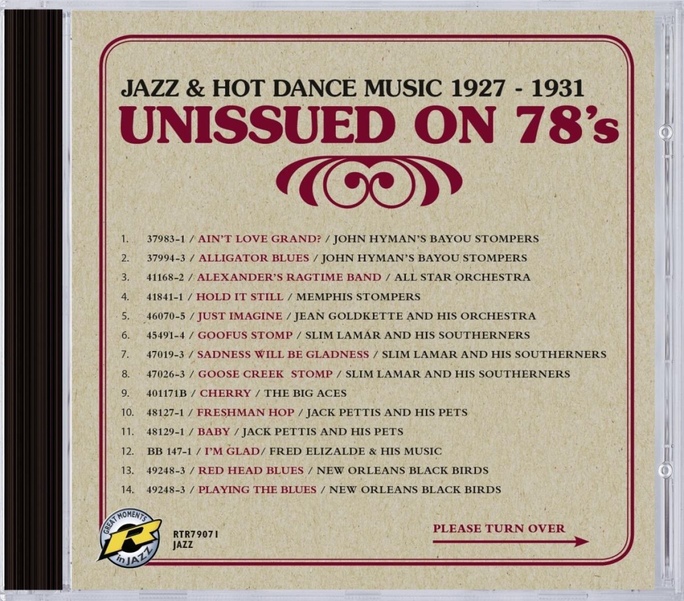 Afbeelding van Various Artists - Unissued On 78s Jazz & Hot Dance Music 1927 - 1931