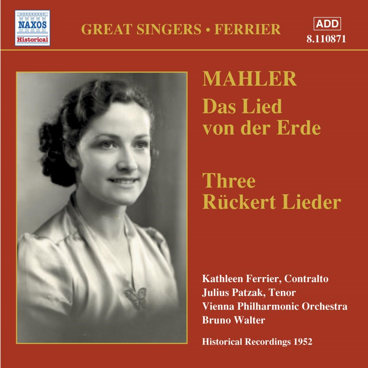 Afbeelding van Kathleen Ferrier, Julius Patzak, Vienna Philharmonic Orchestra, Bruno Walter - Mahler: Das Lied Von Der Erde | Three Rückert Lieder