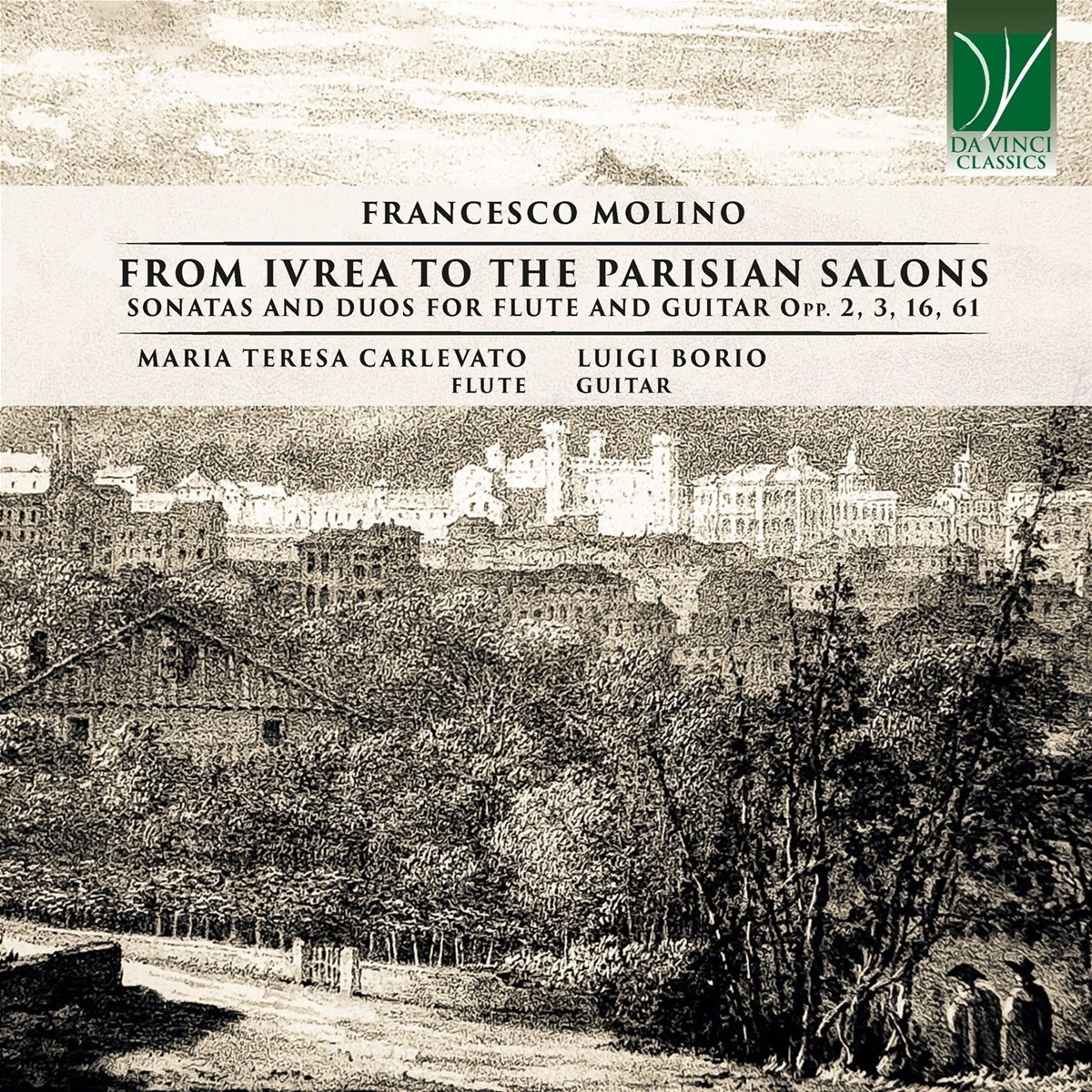 Afbeelding van Maria Teresa Carlevato & Luigi Borio - Francesco Molino: From Ivrea To The Parisian Salons, Sonatas and Duos for Flute
