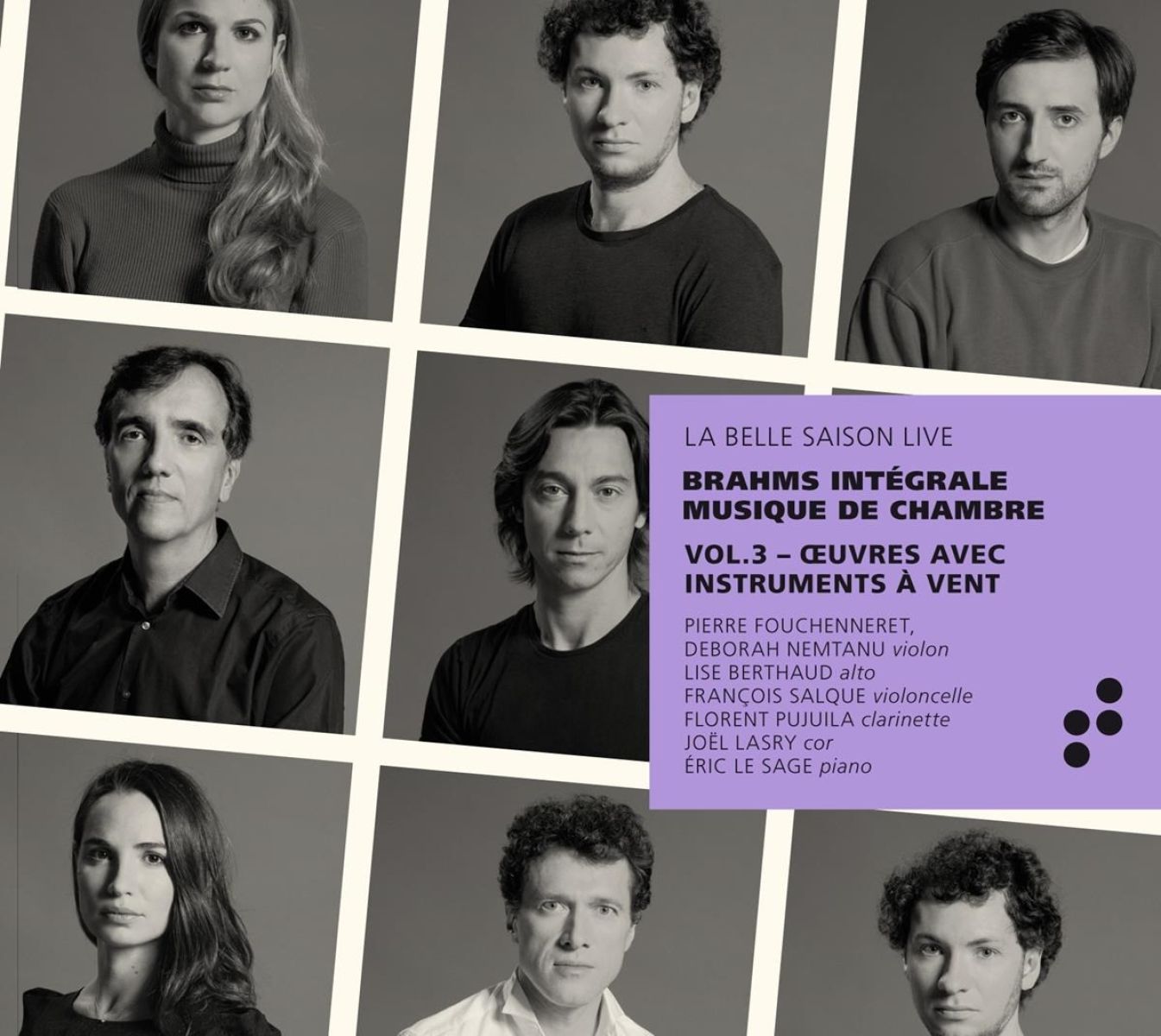 Afbeelding van Pierre Fouchenneret, Deborah Nemtanu, Lise Berthaud, François Salque, Florent Pujuila, Joël Lasry, Éric Le Sage - Brahms: Integrale Works With Wind Instruments