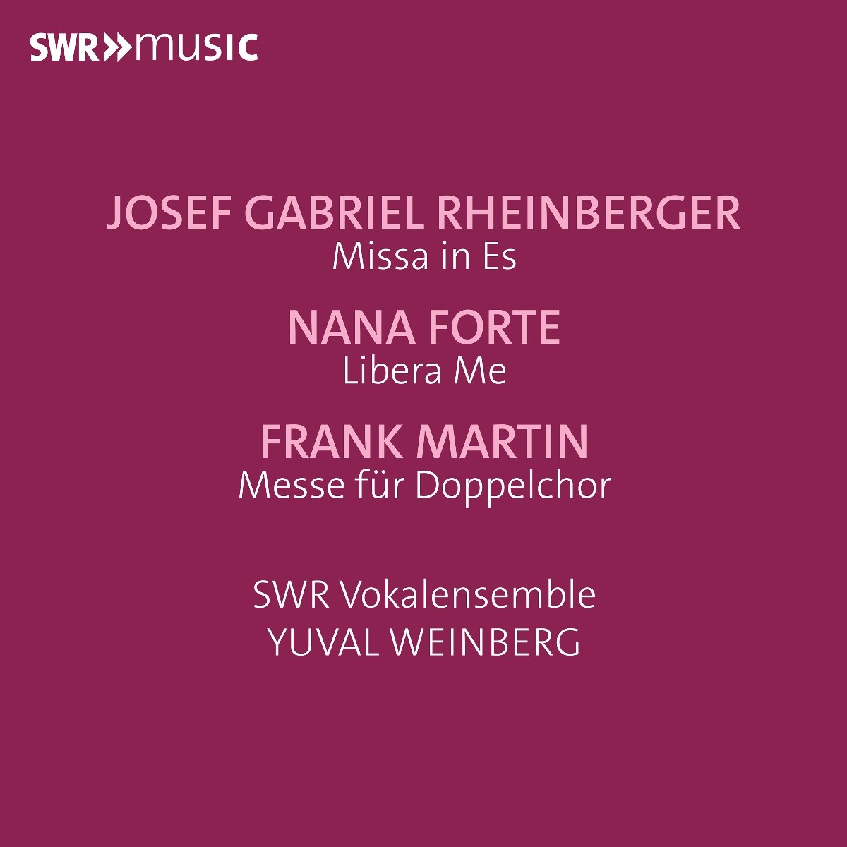 Afbeelding van SWR Vokalensemble, Yuval Weinberg - Masses For Double Choir