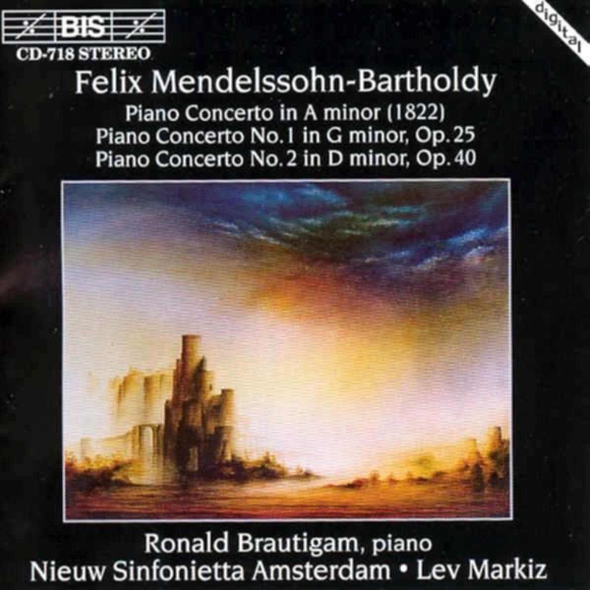 Ronald Brautigam, Nieuw Sinfonietta Amsterdam, Lev Markiz - Mendelssohn: Piano Concertos