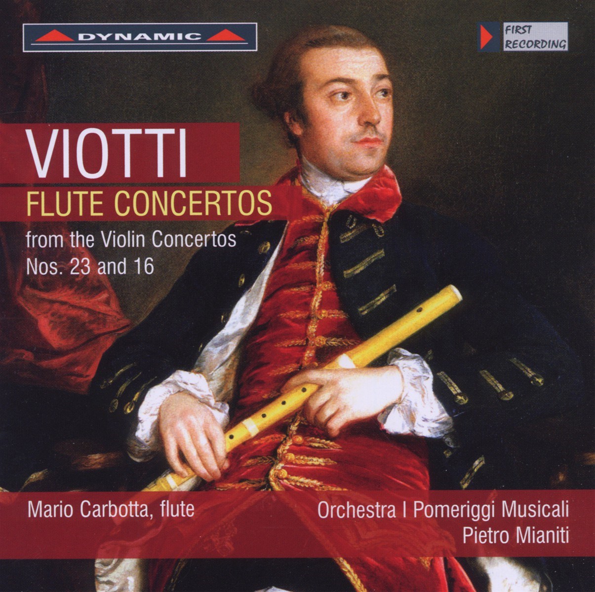 Afbeelding van Mario Carbotta, Orchestra I Pomeriggi Musicali, Pietro Mianiti - Viotti: Flute Concertos