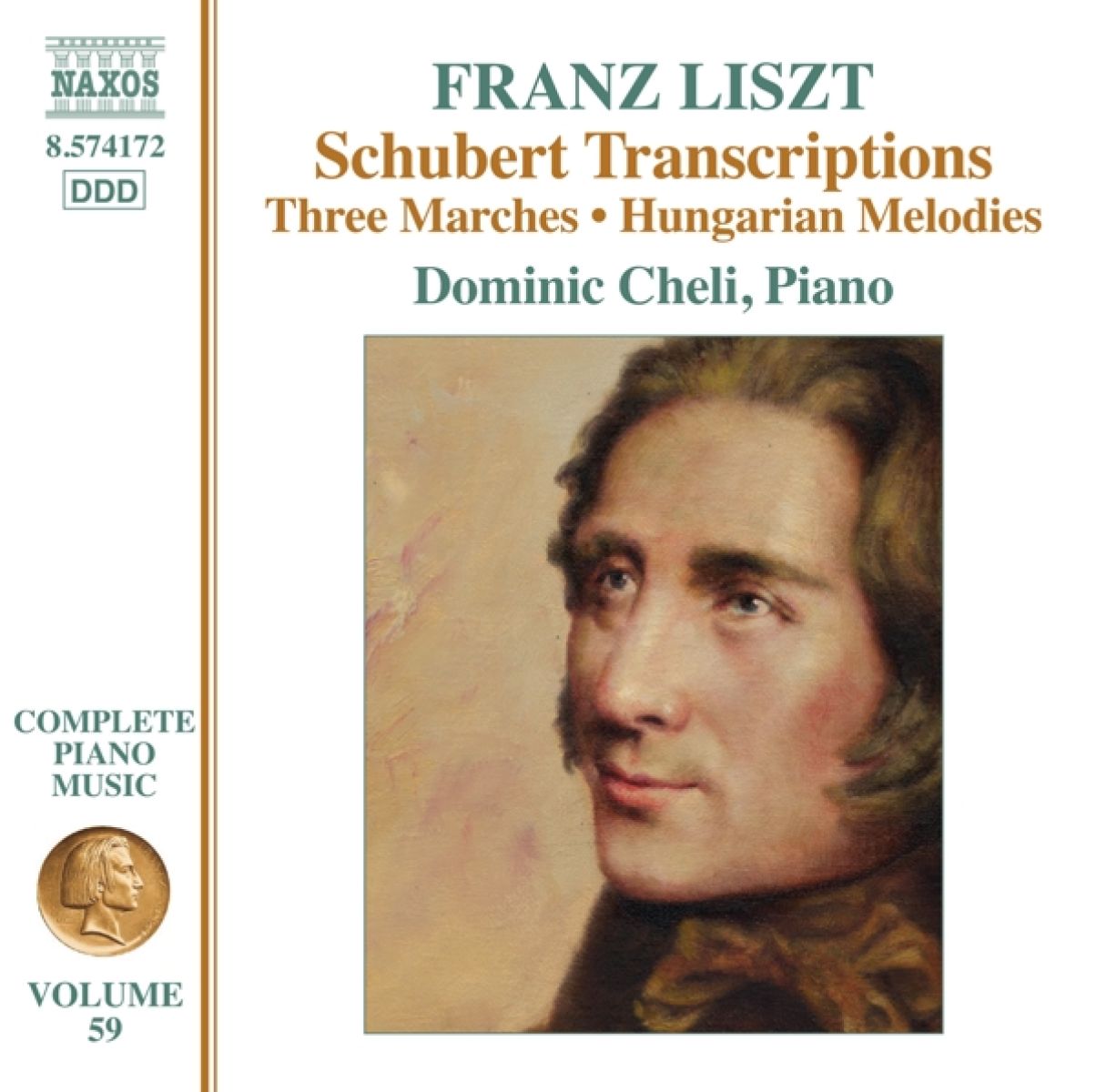 Afbeelding van Dominic Cheli - Liszt: Schubert Transcriptions: Three Marches | Hungarian Melodies