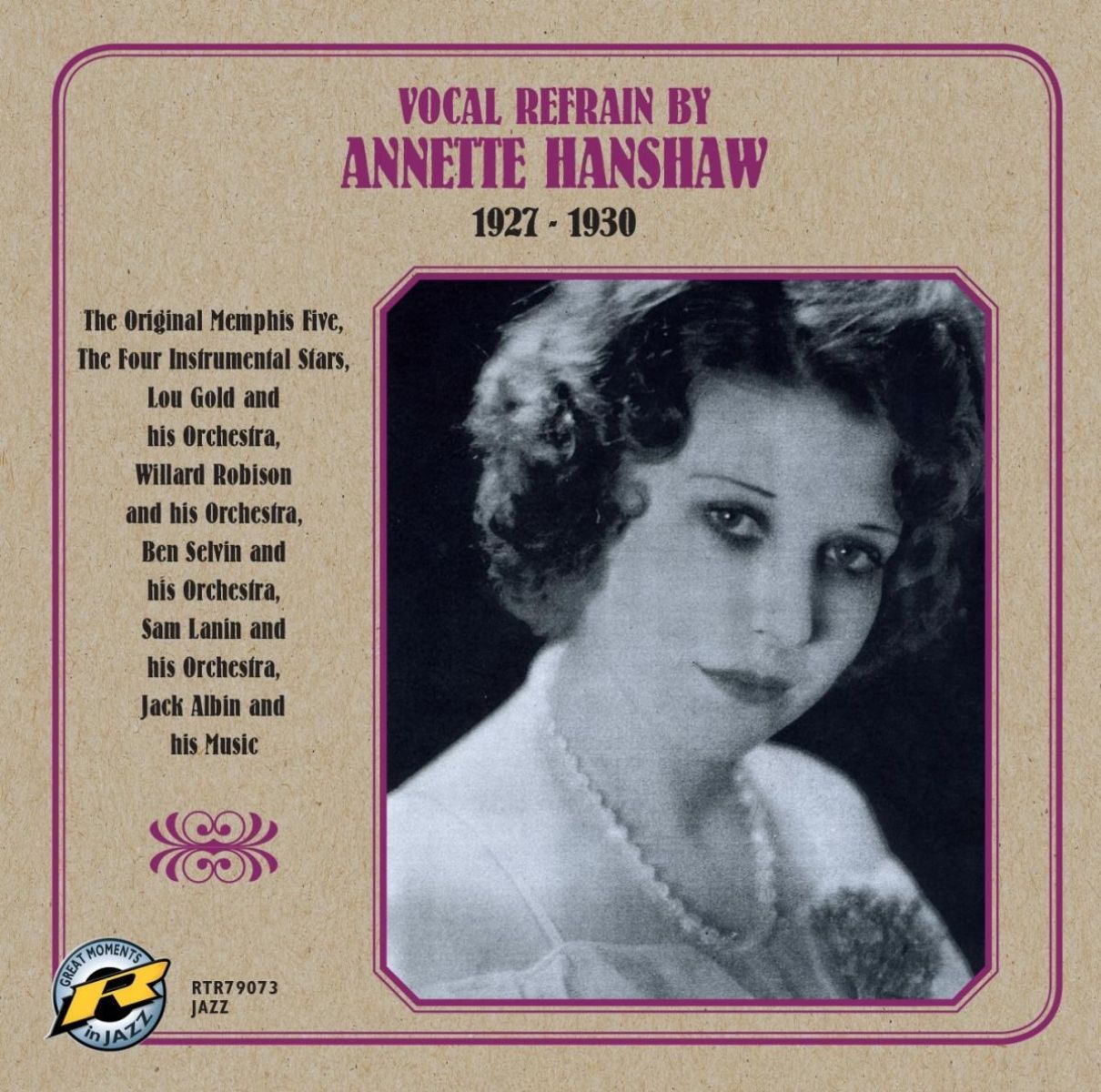 Afbeelding van Various Artists - Vocal Refrain By Annette Hanshaw 1927-1930