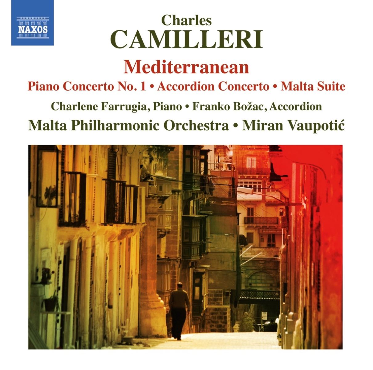 Afbeelding van Malta Philharmonic Orchestra, Miran Vaupotic - Camillieri: Mediterranean: Piano Concerto No. 1 | Accordion Concerto | Malta Suite