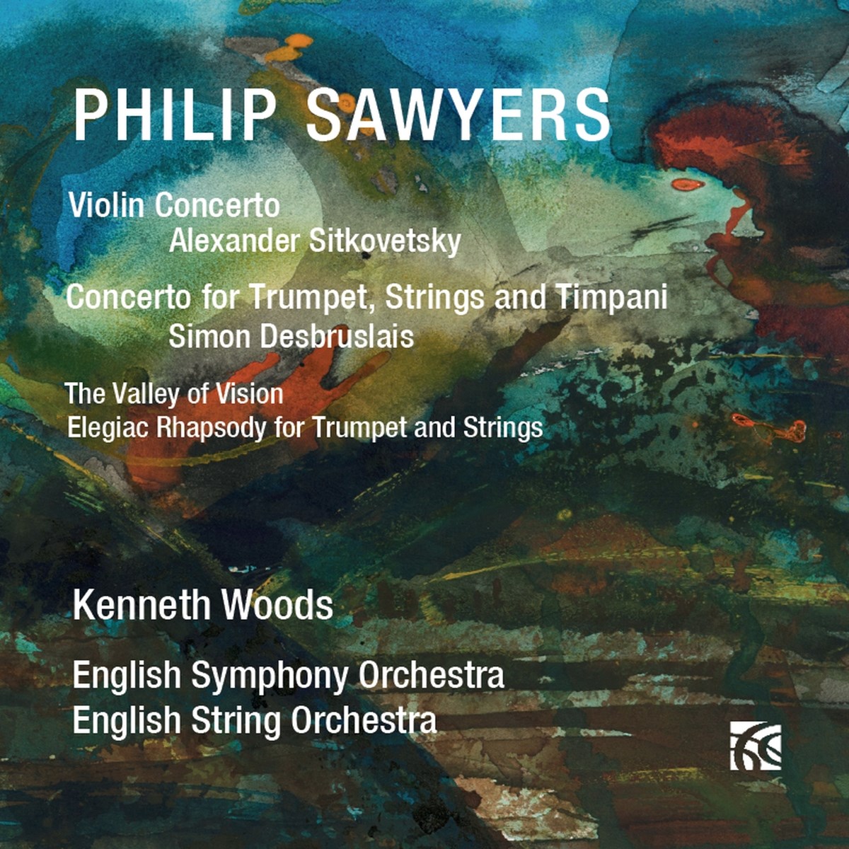 Afbeelding van Kenneth Woods, English Symphony Orchestra, English String Orchestra - Sawyers: Concertos