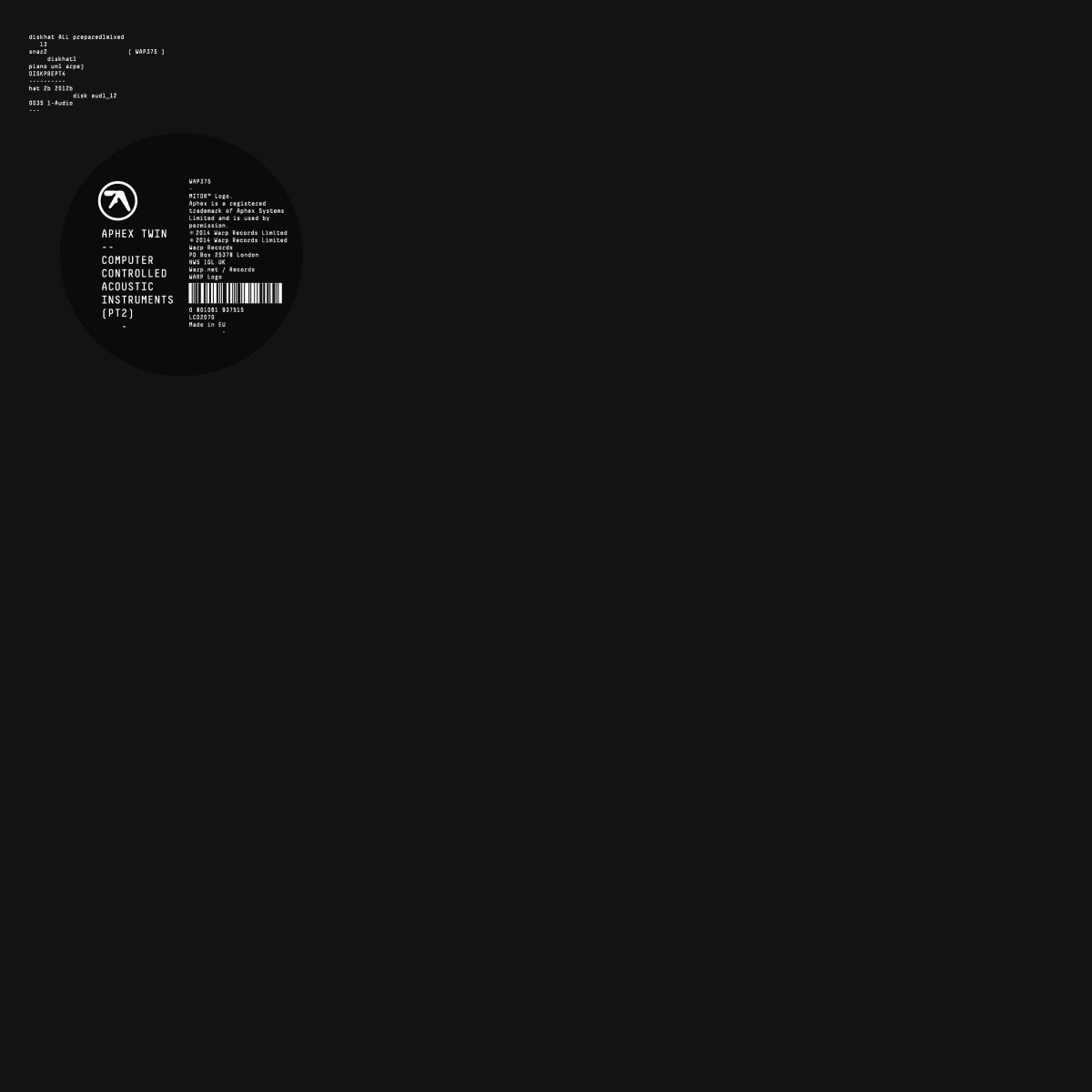 Aphex Twin - Computer Controlled Acoustic Instruments Pt2 (EP)
