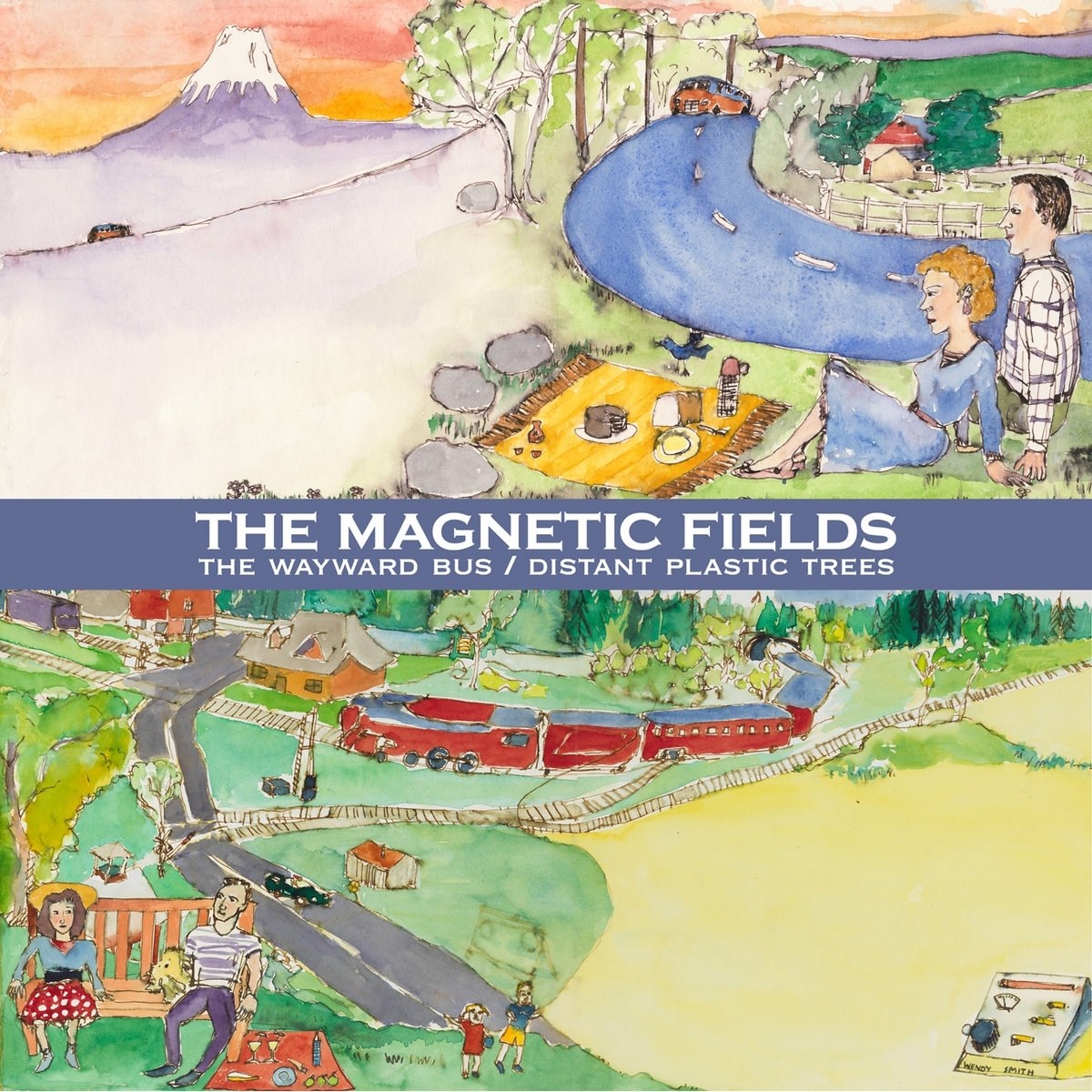 Afbeelding van Magnetic Fields - The Wayward Bus / Distant Plastic Trees