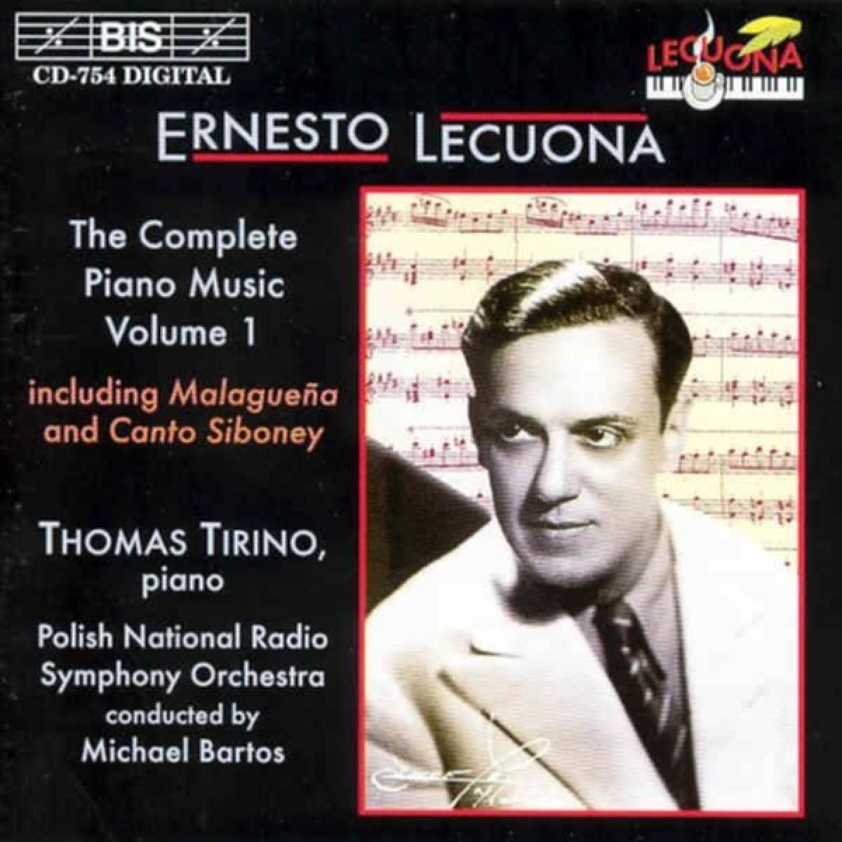 Afbeelding van Thomas Tirino, Polish National Radio Symphony, Michael Bartos - Lecuona: Complete Piano Music Vol 1