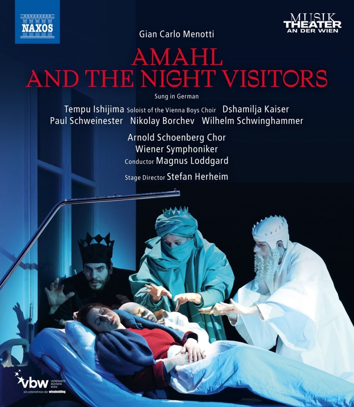 Afbeelding van Dshamilja Kaiser, Paul Schweinester, Wiener Symphoniker - Menotti: Amahl And The Night Visitors