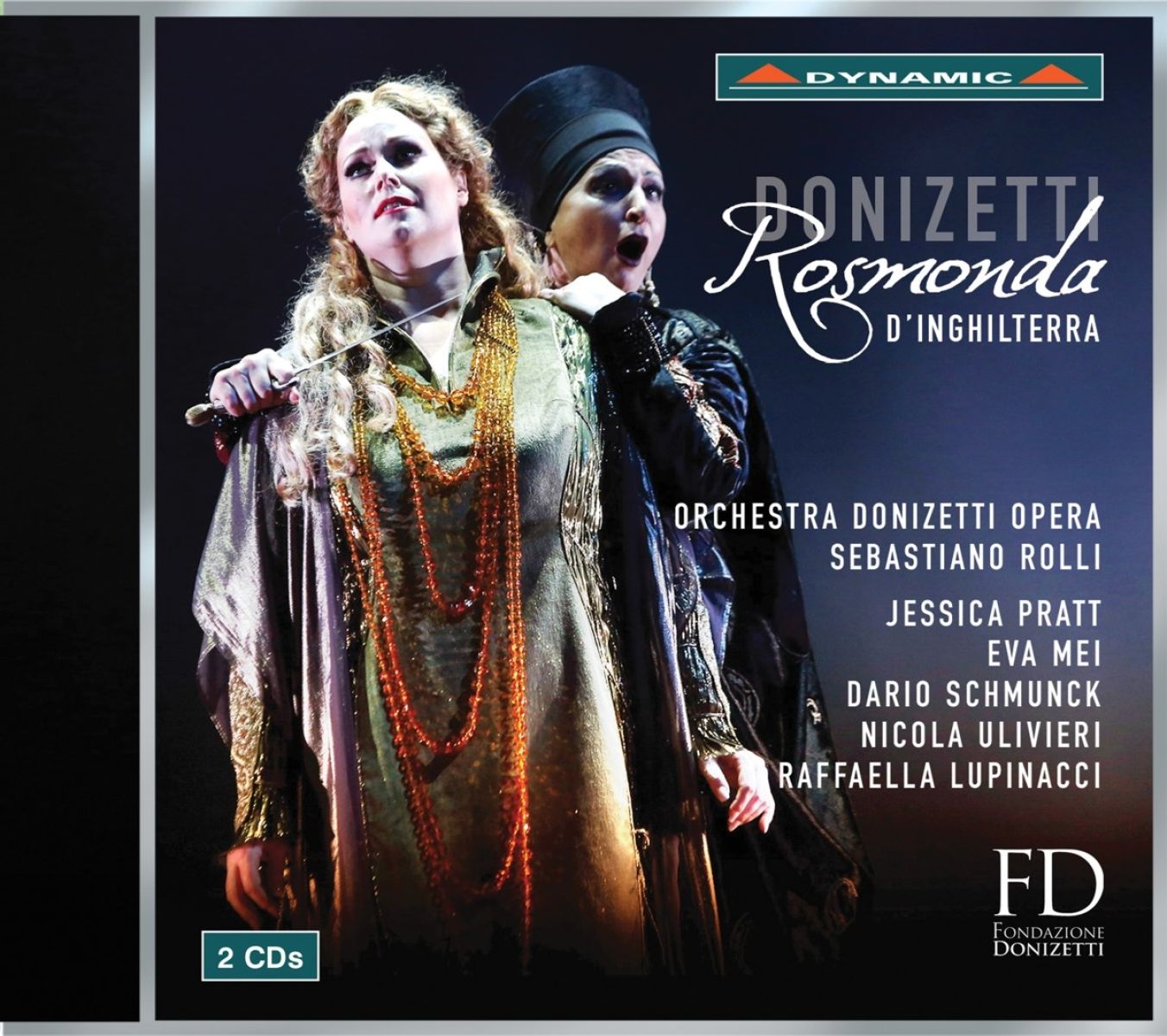 Afbeelding van Jessica Pratt, Eva Mei, Dario Schmunck, Nicola Ulivieri, Raffaella Lupinacci, Orchestra Donizetti Opera, Coro Donizetti Opera, Sebastiano Rolli, Fabio Tartari - Donizetti: Rosmonda D'inghilterra