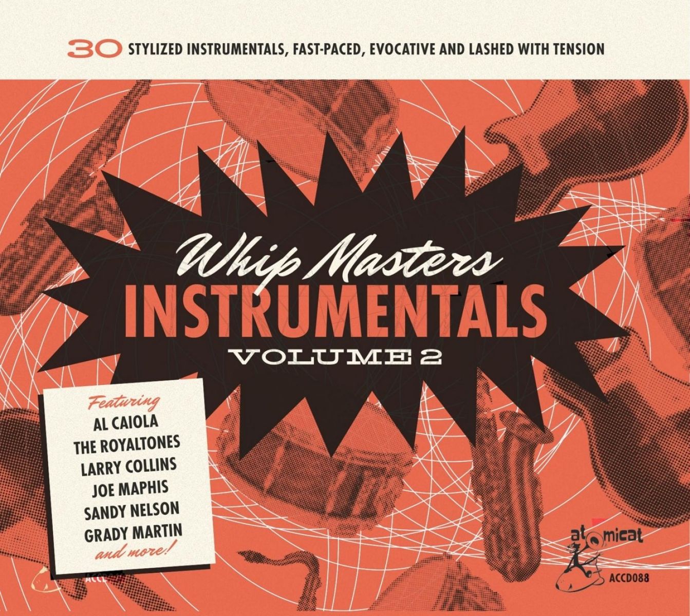 Afbeelding van Various Artists - Whip Masters Instrumentals Volume 2 (30 Stylized Instrumentals, Fast-Paced, Evocative And Lashed With Tension)