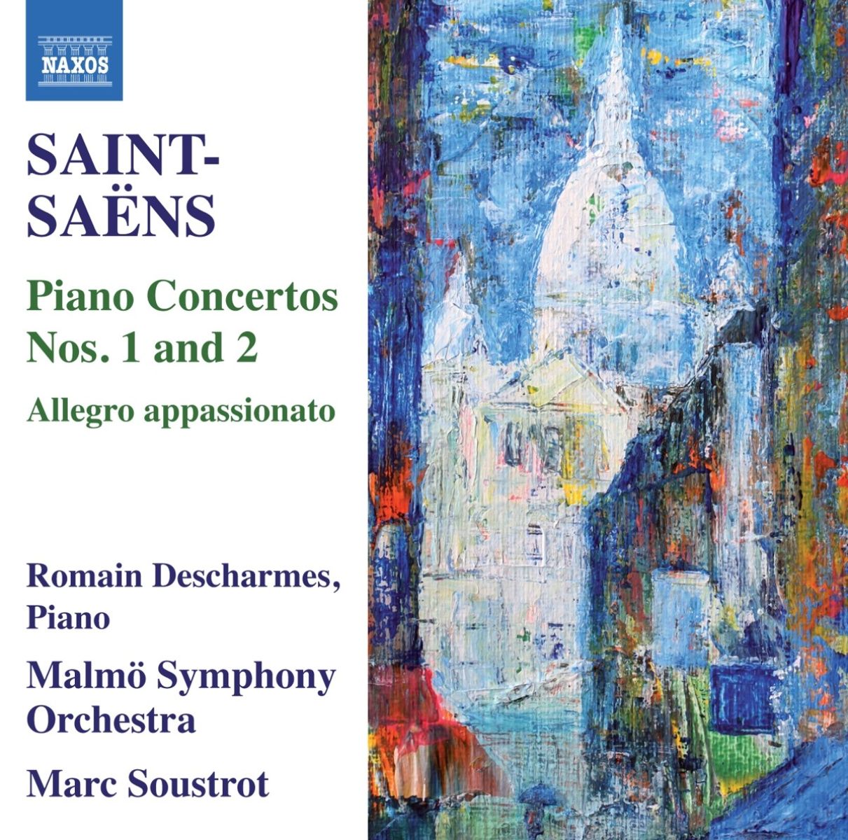 Afbeelding van Romain Descharmes, Malmö Symphony Orchestra, Marc Soustrot - Saint-Saëns: Piano Concertos Nos. 1 And 2 Allegro Appassionato