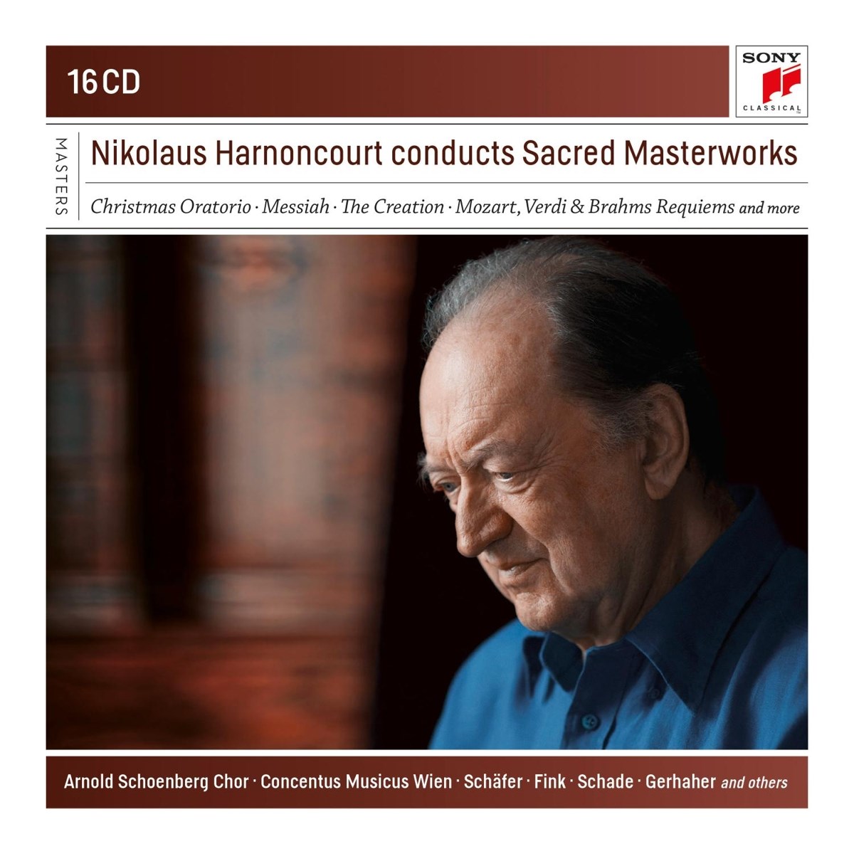 Afbeelding van Nikolaus Harnoncourt, Arnold Schoenberg Chor, Concentus Musicus Wien - Nikolaus Harnoncourt Conducts Sacred Masterworks: Christmas Oratorio, Messiah, The Creation, Requiems And More