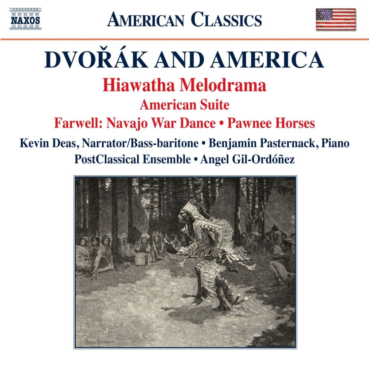 Afbeelding van Kevin Deas, Benjamin Pasternack, Post-Classical Ensemble, Angel Gil-Ordóñez - Dvořák And America: Hiawatha Melodrama (1)