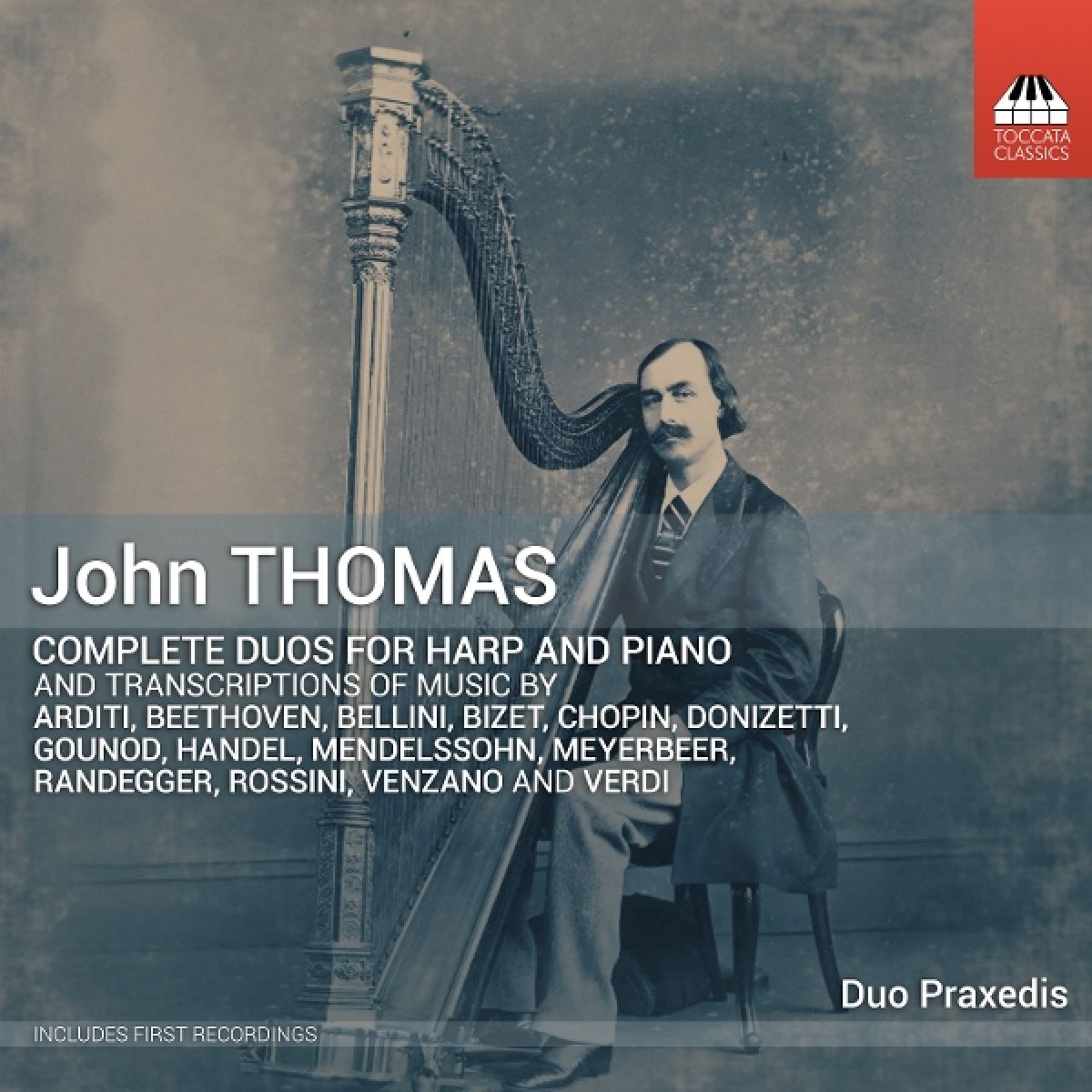 Afbeelding van Duo Praxedis - John Thomas: Complete Duos For Harp And Piano