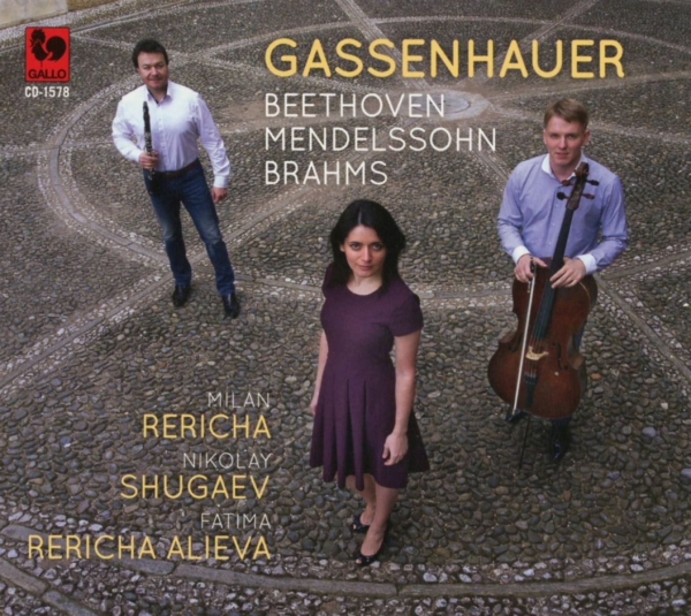 Afbeelding van Milan Rericha & Nikolay Shugaev & Fatima Rericha - Gassenhauer: Beethoven-Mendessohn-Brahms