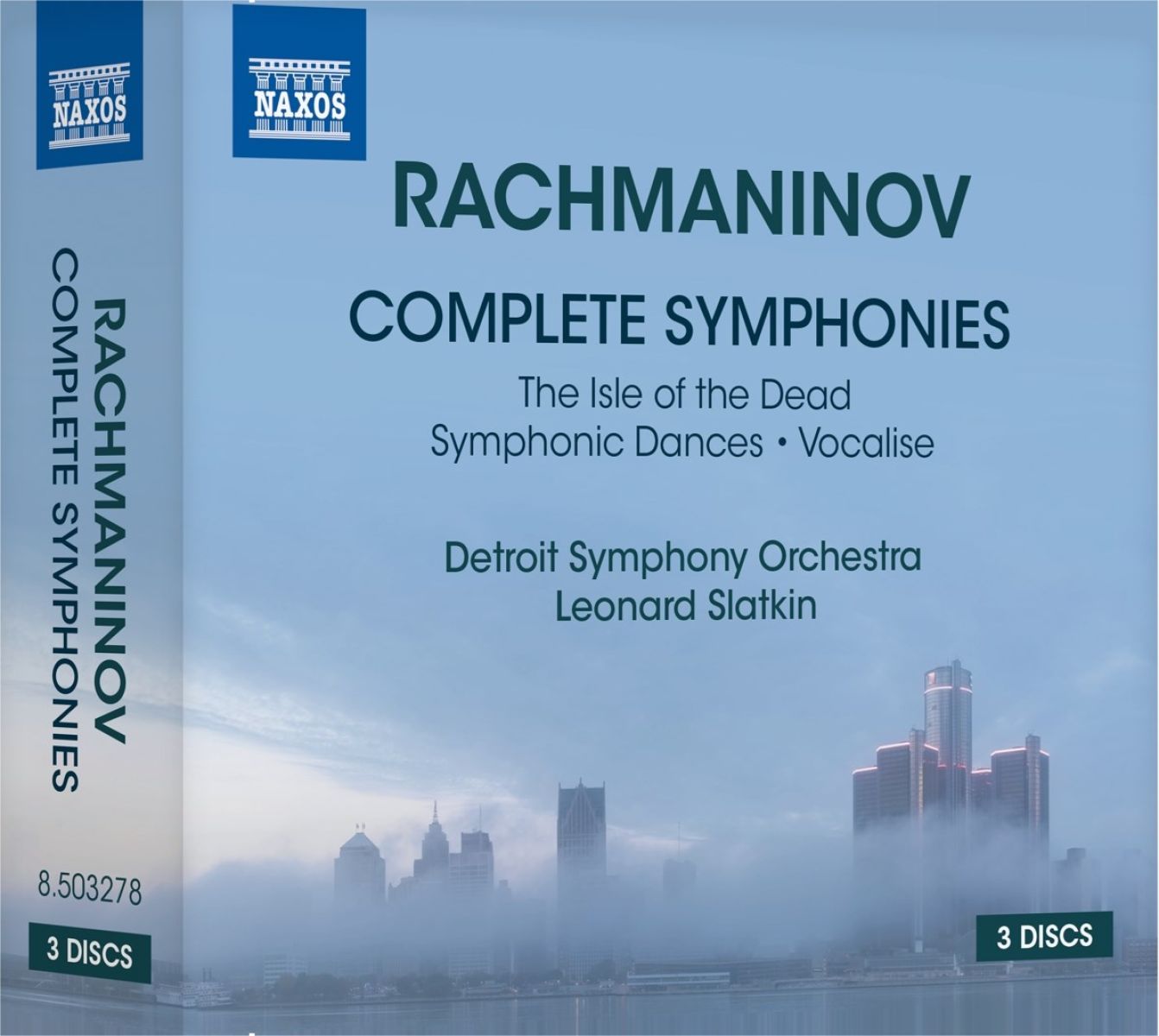 Afbeelding van Detroit Symphony Orchestra, Leonard Slatkin - Rachmaninov: Complete Symphonies Nos. 1 - 3
