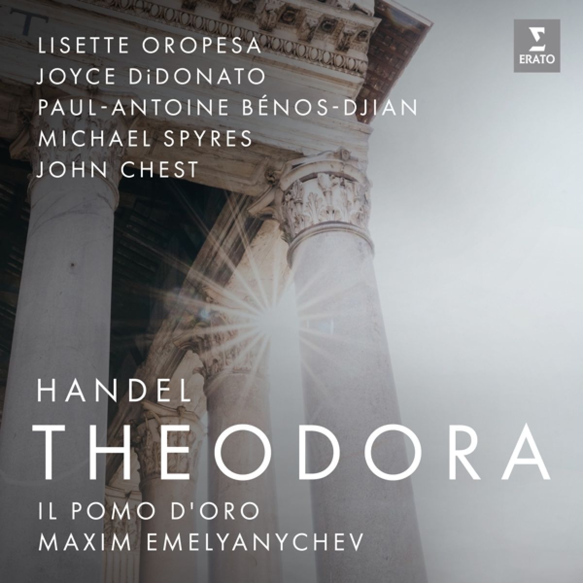 Afbeelding van Lisette Oropesa, Joyce DiDonato, Paul Antoine Bénos-Dijan, Michael Spyres, John Chest, Il Pomo d'Oro, Maxim Emelyanychev - Händel: Theodora