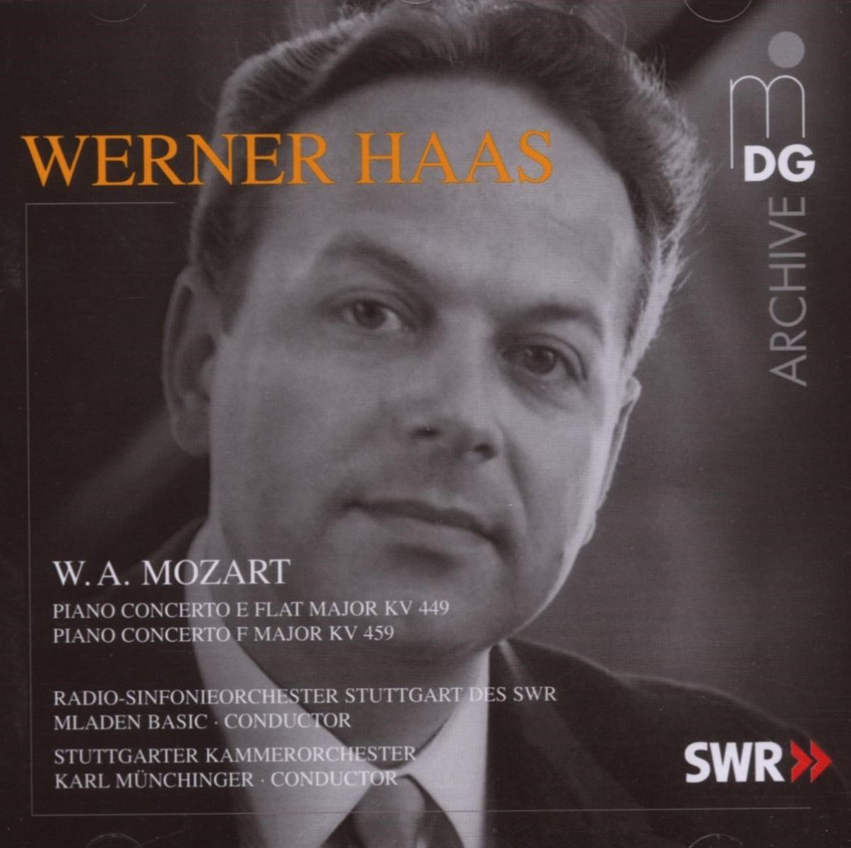 Afbeelding van Werner Haas, Radio-Sinfonieorchester Stuttgart De SWR, Mladen Basic - Mozart: Klavierkonzert Kv 449 & 459