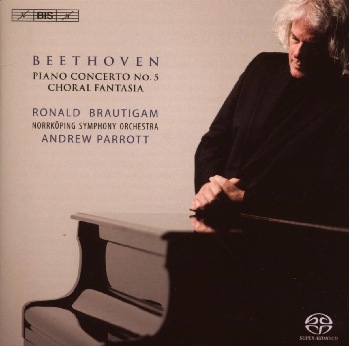 Afbeelding van Ronald Brautigam, Nörrkoping Symphony Orchestra, Andrew Parrott - Beethoven: Piano Concerto No.5/Choral Fantasia
