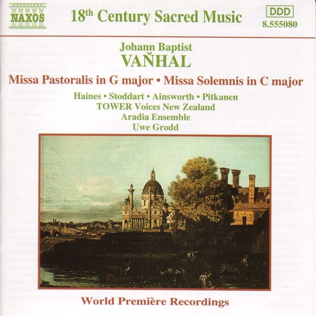 Afbeelding van Aradia Ensemble, Uwe Grodd - Vanhal: Missa Pastoralis, Missa Solemnis