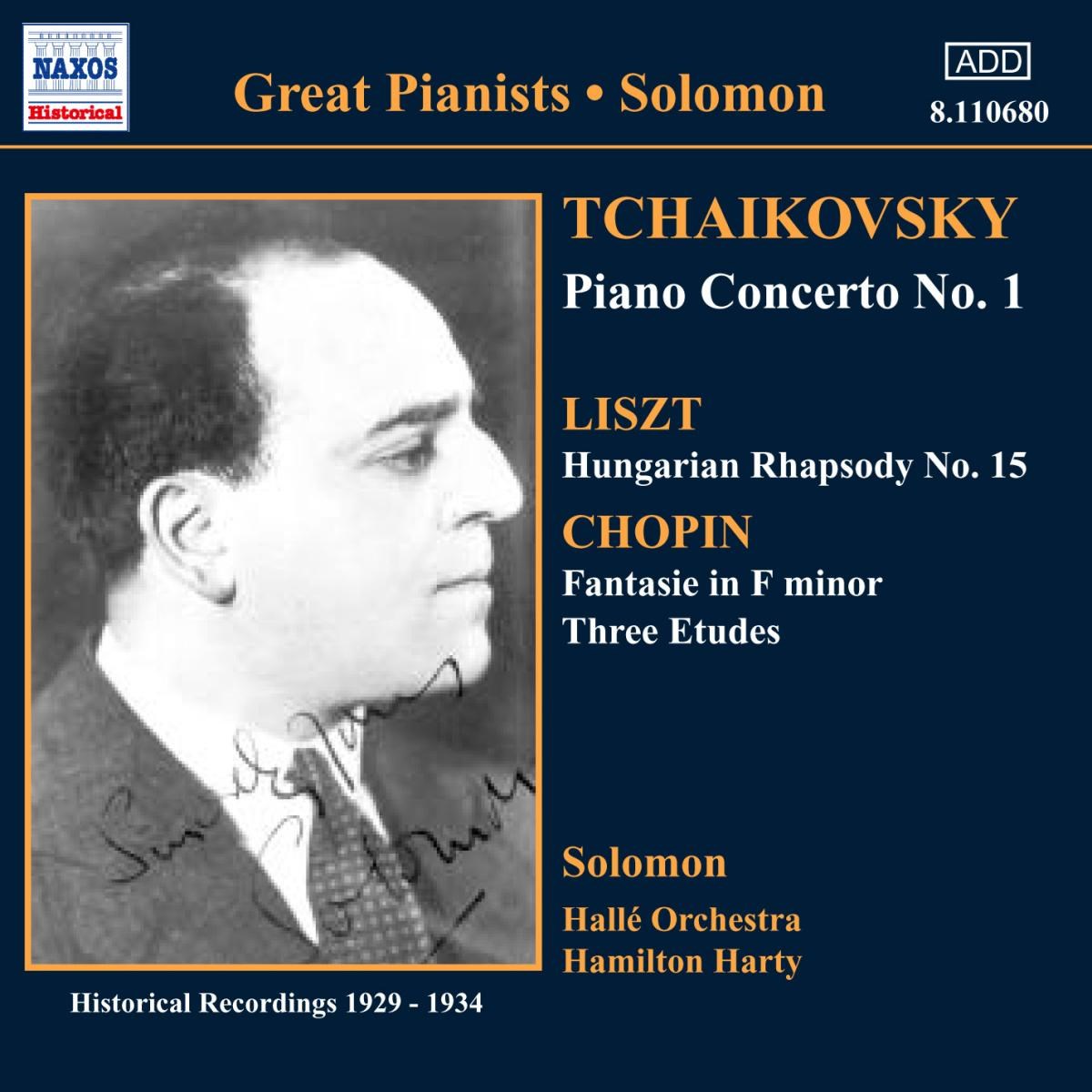 Afbeelding van Solomon, Hallé Orchestra, Hamilton Harty - Tchaikovsky: Piano Concerto No. 1 | Liszt | Chopin